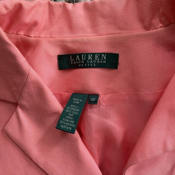 Ralph Lauren Silk Tailored Blazer - Size 10P - Picture 7 of 8